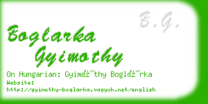 boglarka gyimothy business card